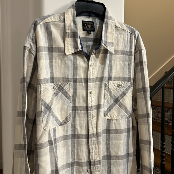 Jach’s Mens Long Sleeve Shirt Size XL Cotton Linen Blend - Picture 3 of 6